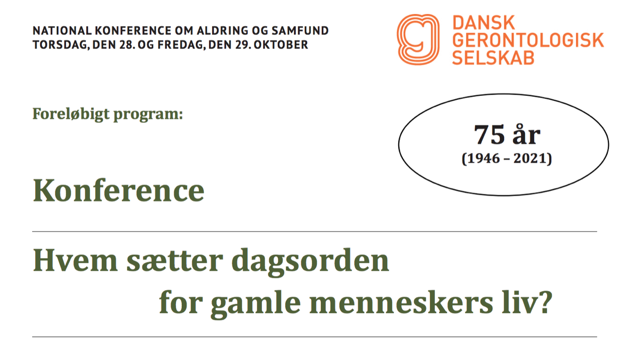 DGS konference om aldring og samfund 2021